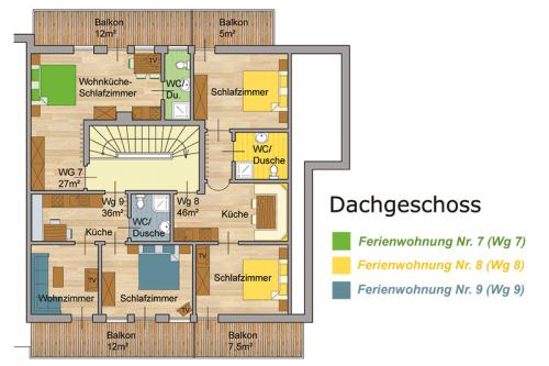 Lageplan / Fewo Nr. 7, 8 und 9